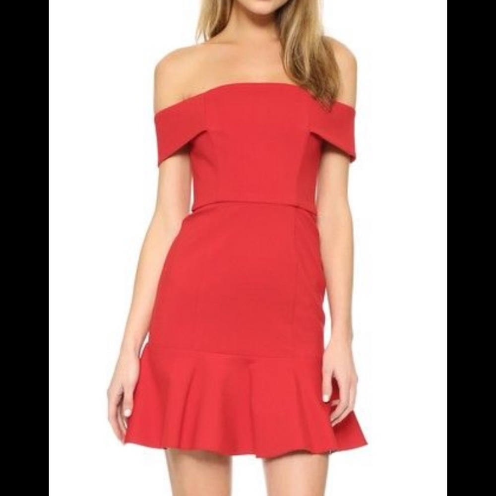 N/Nicholas off the shoulder mini dress